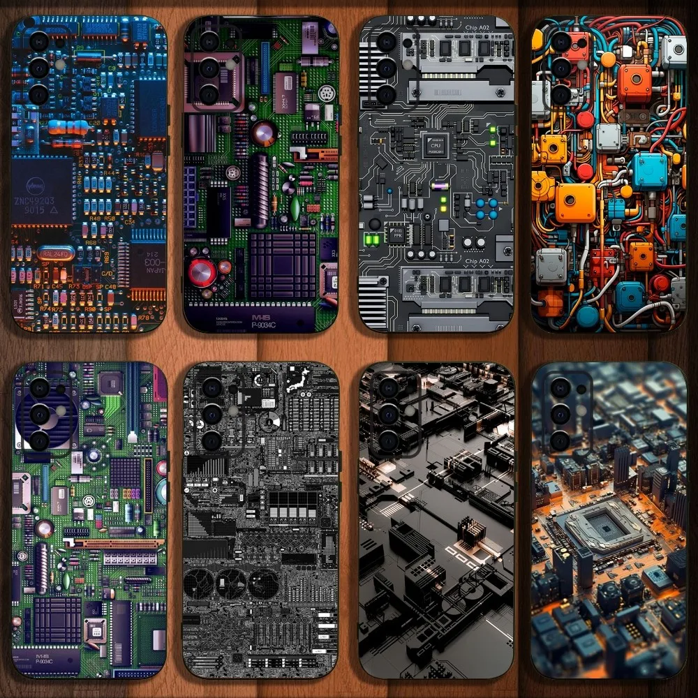Motherboard Circuit Phone Case For Samsung S24,S21,S22,S23,S30,Ultra,S20,Plus,Fe,Lite,Note,10,9,5G Black Soft Cover
Motherboard Circuit Phone Case For Samsung S24,S21,S22,S23,S30,Ultra,S20,Plus,Fe,Lite,Note,10,9,5G Black Soft Cover