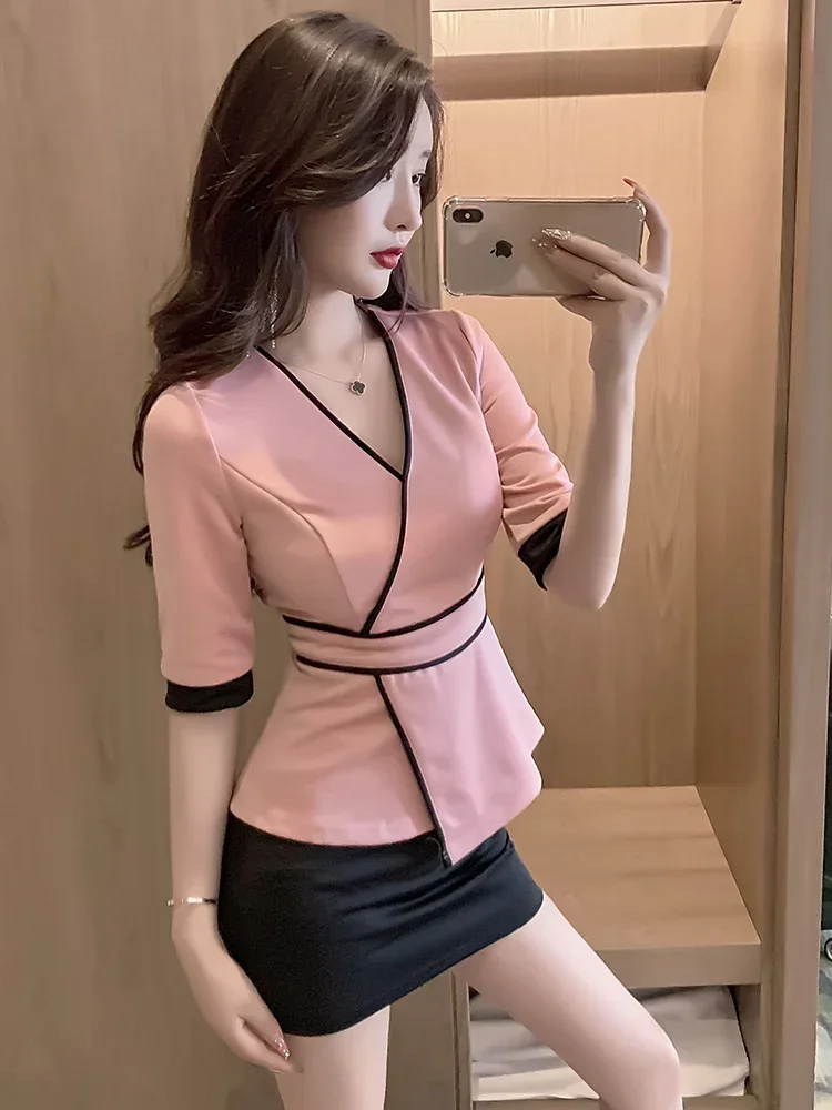 New beautician femininity high-end health club spa massage foot therapy women's foot bath work clothes 2 pieces
New beautician femininity high-end health club spa massage foot therapy women's foot bath work clothes 2 pieces