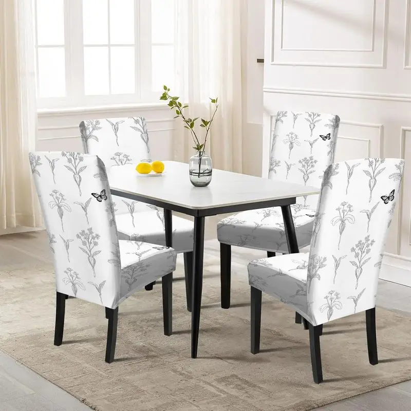 Эластичный чехол для обеденного стула в этническом стиле с простым рисунком растений и принтом бабочек, для украшения отелей, банкетов и дома.
Эластичный чехол для обеденного стула в этническом стиле с простым рисунком растений и принтом бабочек, для украшения отелей, банкетов и дома.