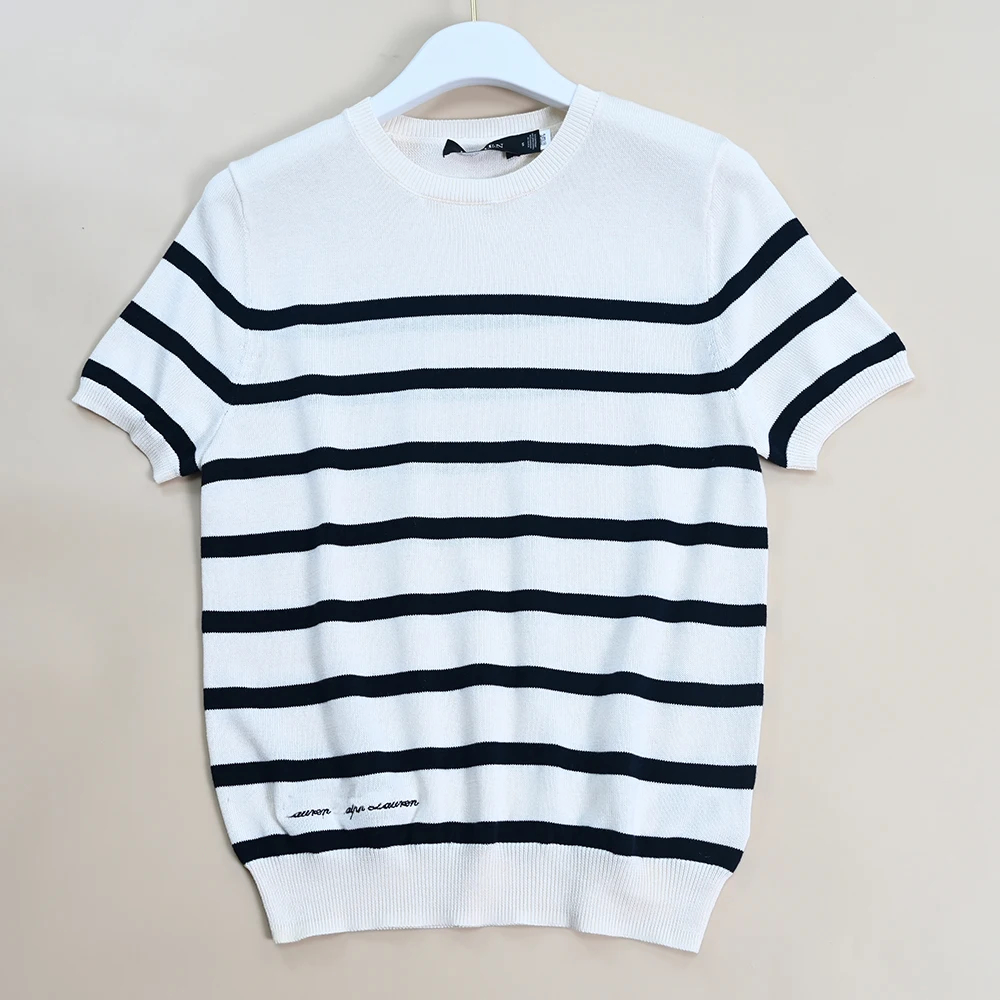 Summer New Sle Simple Ele round Ne Striped ort Sve Knitted Sweater Loose Fit Casual Faion Ladies' Knitwear
Summer New Sle Simple Ele round Ne Striped ort Sve Knitted Sweater Loose Fit Casual Faion Ladies' Knitwear