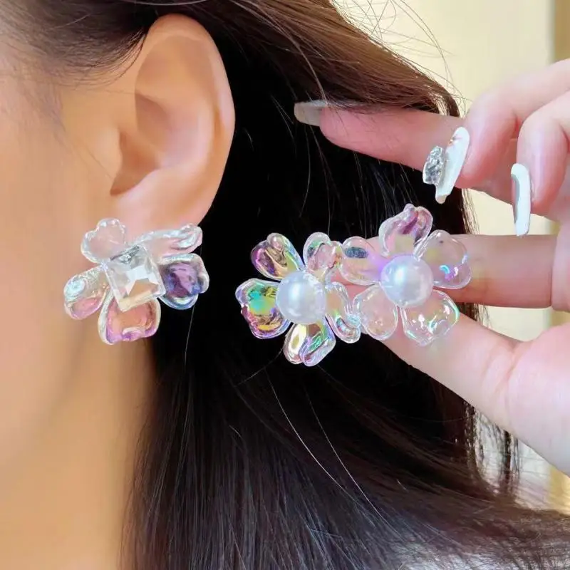 925 Silver Needle Korean Fashion Colorful Pearl Flower Earrings For Women Jewelry 2026 Trending New Sweet Romantic Earrings Gift
925 Silver Needle Korean Fashion Colorful Pearl Flower Earrings For Women Jewelry 2026 Trending New Sweet Romantic Earrings Gift
