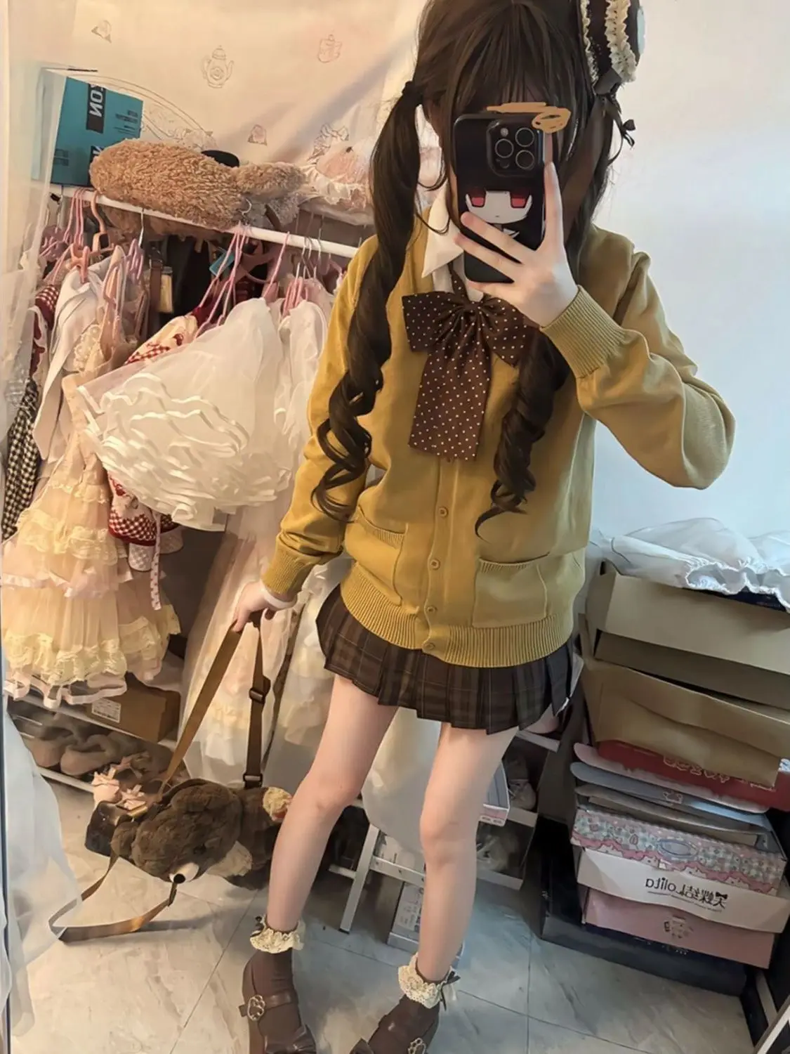Original Caramel Croissant Japanese Style JK Uniform Autumn Winter Set Plaid Skirt Long Sleeve Sweater Cardigan College Style...
Original Caramel Croissant Japanese Style JK Uniform Autumn Winter Set Plaid Skirt Long Sleeve Sweater Cardigan College Style...