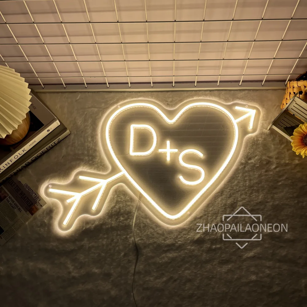 Custom Neon Sign Initials Arrow Heart Neon Led Sign Wedding Decor Home Room Engagement Party Decor Neon Light Anniversary Gifts
Custom Neon Sign Initials Arrow Heart Neon Led Sign Wedding Decor Home Room Engagement Party Decor Neon Light Anniversary Gifts