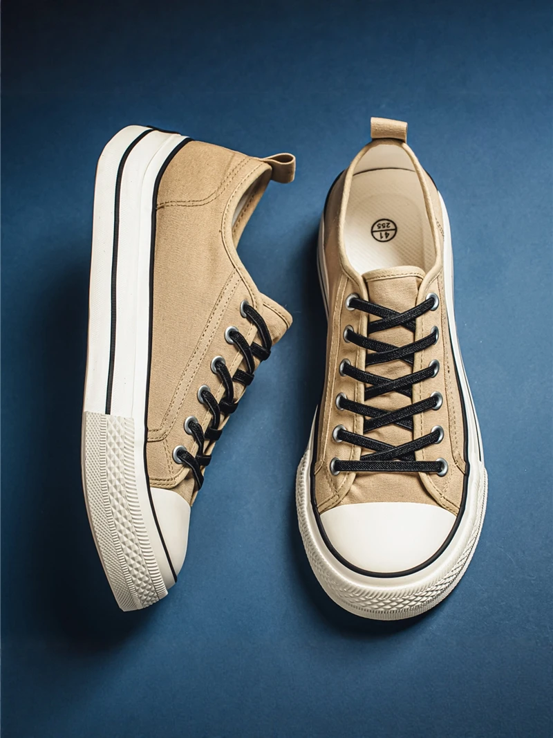 Low-Top Canvas Men's Sneakers Breathable Casual Flat Sports Shoes Korean Style round Toe Thick Bottom Rubber Outsole
Low-Top Canvas Men's Sneakers Breathable Casual Flat Sports Shoes Korean Style round Toe Thick Bottom Rubber Outsole