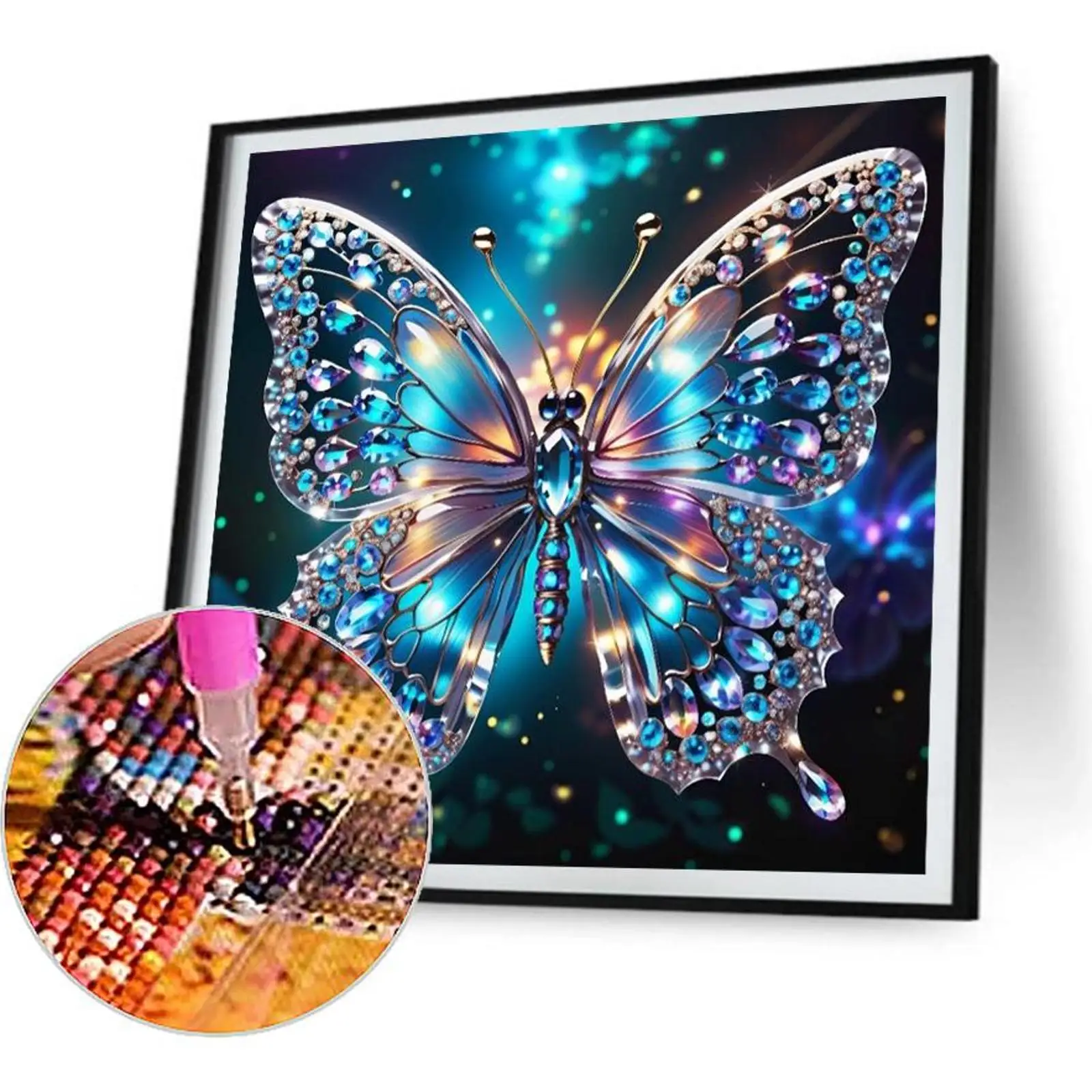 5D DIY Full Round Drill Diamond Painting Butterfly Home Decor Art Craft 30x30cm
5D DIY Full Round Drill Diamond Painting Butterfly Home Decor Art Craft 30x30cm