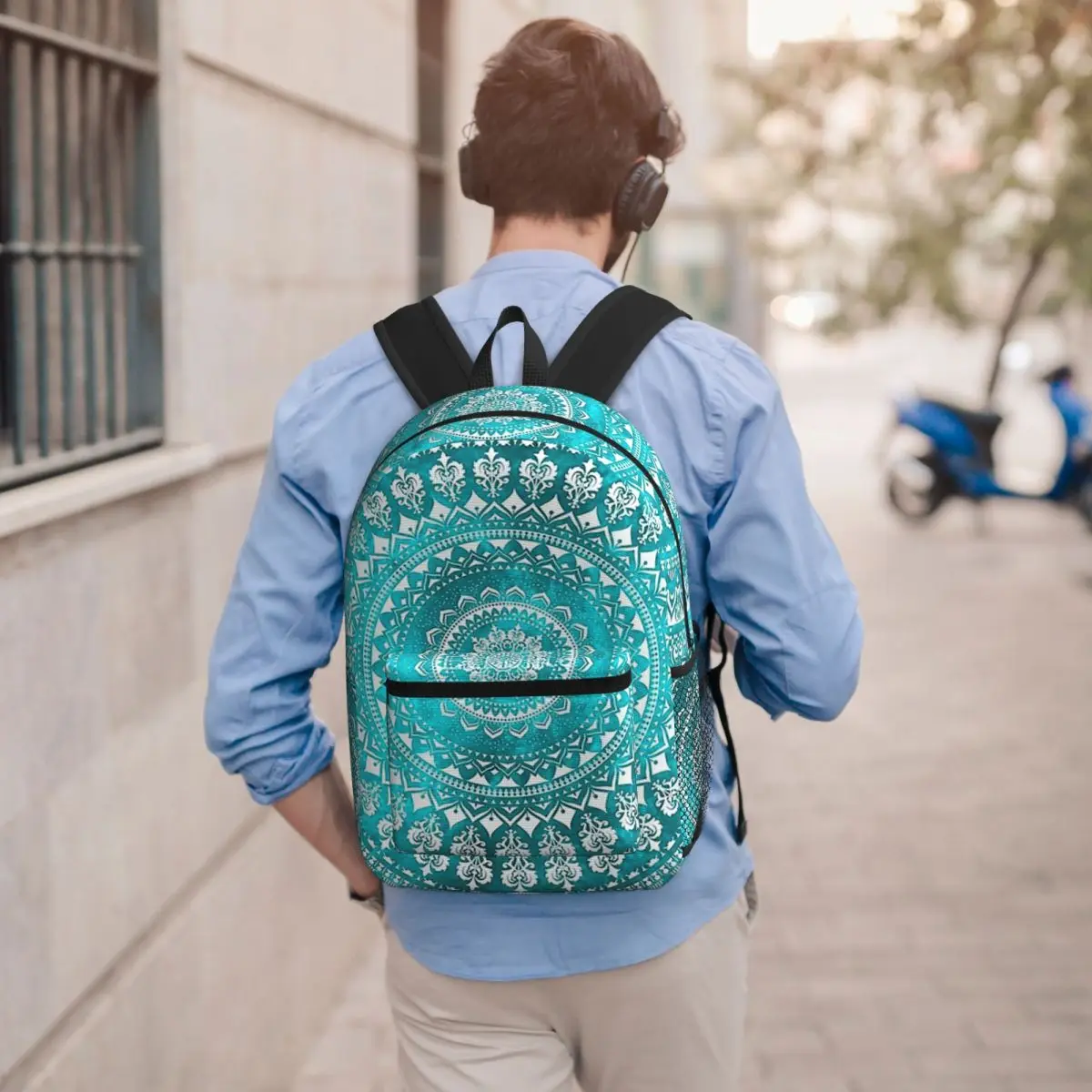 Mandala Turquoise Backpack Student BookBag Children School Bag Laptop Shoulder Bags for Men Women
Mandala Turquoise Backpack Student BookBag Children School Bag Laptop Shoulder Bags for Men Women