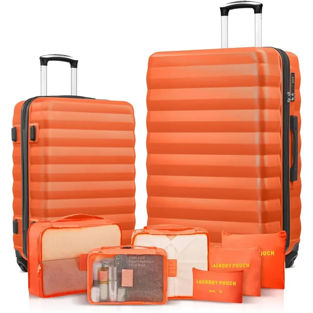 2 Piece 20/28 Inch ABS Hardshell Spinner Suitcase Set with Carry On and 6 Piece Travel Organizer Set
2 Piece 20/28 Inch ABS Hardshell Spinner Suitcase Set with Carry On and 6 Piece Travel Organizer Set