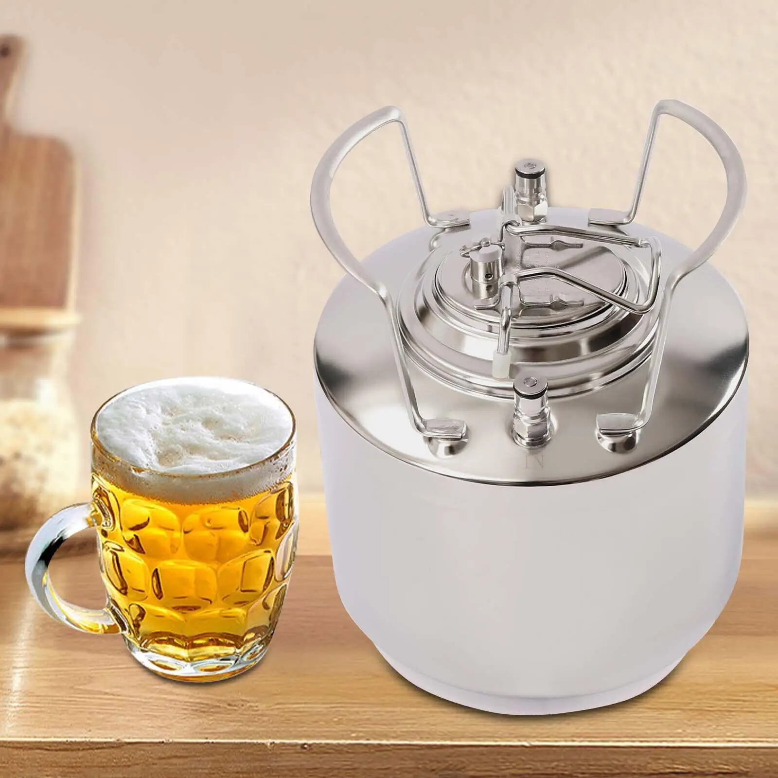 Stainless Steel 1.6 Gallon Mini Ball Lock Keg System Beer Brewing Strap (6L) NEW
Stainless Steel 1.6 Gallon Mini Ball Lock Keg System Beer Brewing Strap (6L) NEW