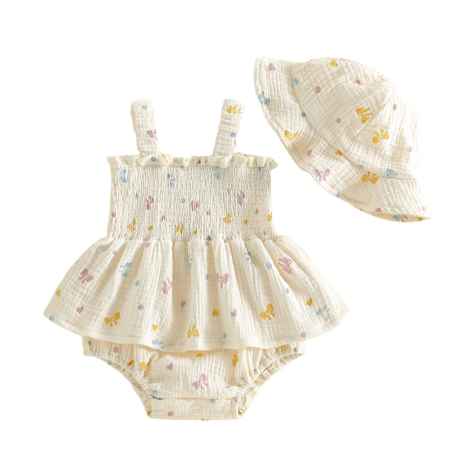 Baby Girl Summer Outfits Sleeveless Bow Floral Print Skirt Romper with Hat Set Newborn Clothes
Baby Girl Summer Outfits Sleeveless Bow Floral Print Skirt Romper with Hat Set Newborn Clothes