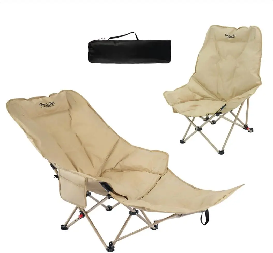 Dual Purpose Folding Camping Cot And Chair With Removable Footrest For Adults, Easy-To-Assemble Adjustable Sleeping Chair With
Dual Purpose Folding Camping Cot And Chair With Removable Footrest For Adults, Easy-To-Assemble Adjustable Sleeping Chair With