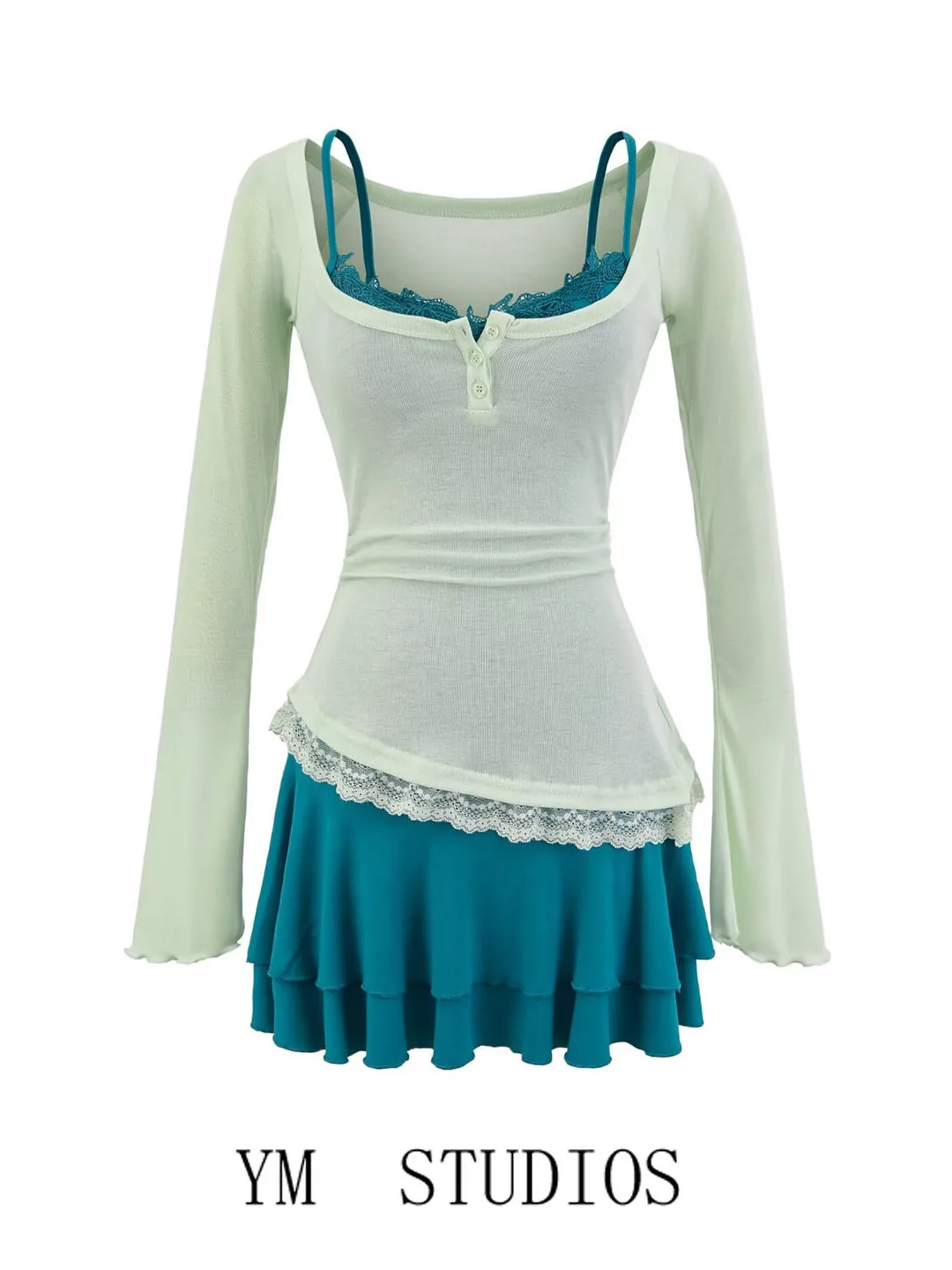 Sweet And Spicy Color Blo Lace Strap Dr с нерегулярным внешним ремешком T irt Комплект из двух предметов ort Юбка Женская мода
Sweet And Spicy Color Blo Lace Strap Dr с нерегулярным внешним ремешком T irt Комплект из двух предметов ort Юбка Женская мода