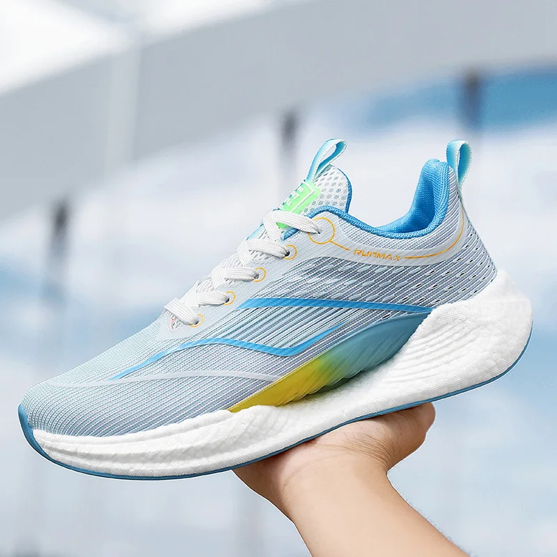 Мужские кроссовки на толстой подошве, легкая сетчатая износостойкая повседневная обувь, мужская удобная спортивная обувь на шнуровке 
Мужские кроссовки на толстой подошве, легкая сетчатая износостойкая повседневная обувь, мужская удобная спортивная обувь на шнуровке