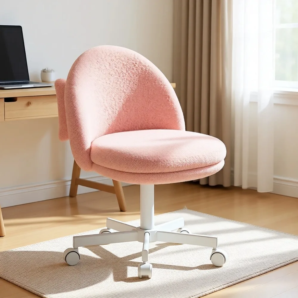 Velvet Adjustable Height Office Chair with Wheels Back Support Pillow Ergonomic Armless Desk Stool for Home Bar Gift
Velvet Adjustable Height Office Chair with Wheels Back Support Pillow Ergonomic Armless Desk Stool for Home Bar Gift