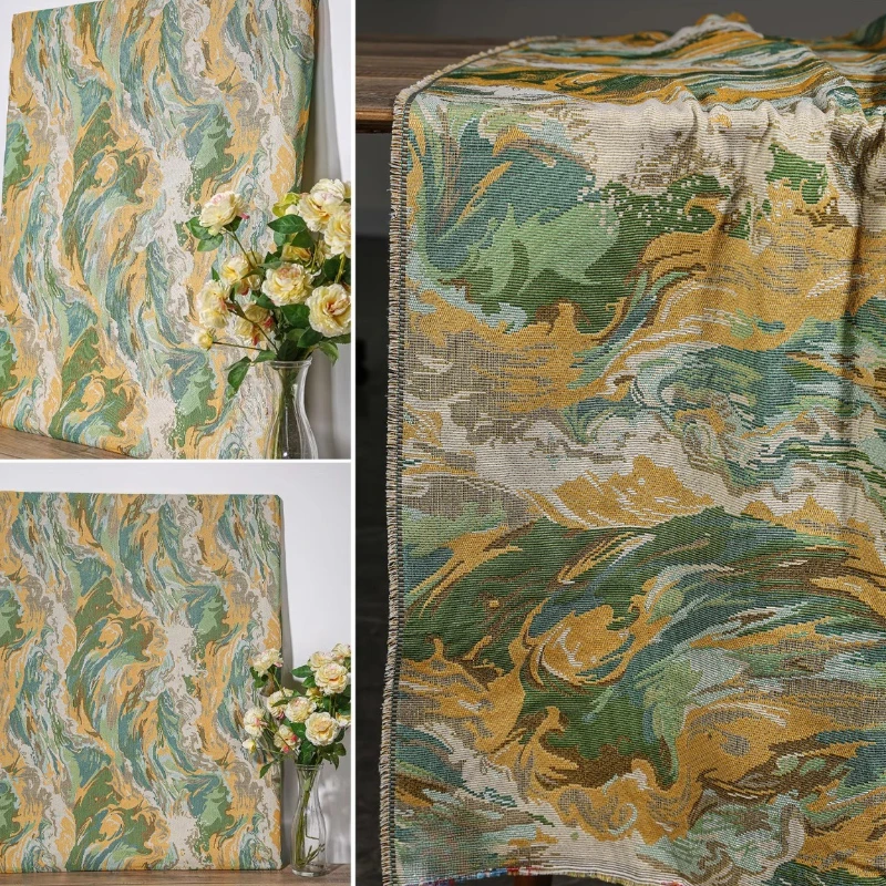 Blue Yellow Oil Painting Textured Jacquard Fabric Vintage DIY Dress Skirt Apparel Material Decor Art Backdrop Craft Supplies
Blue Yellow Oil Painting Textured Jacquard Fabric Vintage DIY Dress Skirt Apparel Material Decor Art Backdrop Craft Supplies