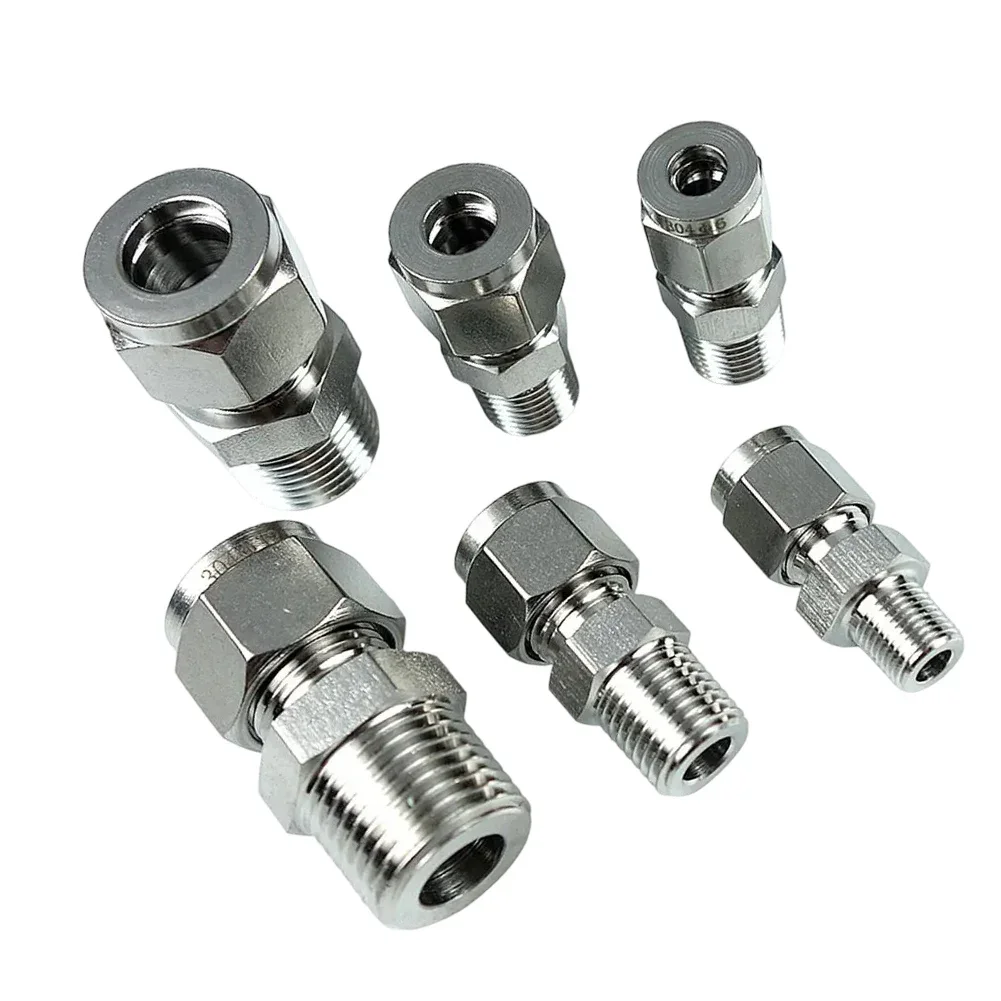 Stainless Steel 304 Compression Fitting Male Connector for 3/8 1/8 1/4 and 1/2 Tube OD NPT and Leak Proof Design
Stainless Steel 304 Compression Fitting Male Connector for 3/8 1/8 1/4 and 1/2 Tube OD NPT and Leak Proof Design