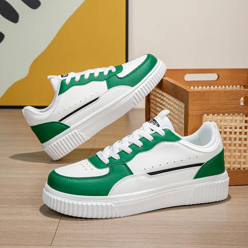 Мужские туфли из искусственной кожи на шнуровке, белые кроссовки, повседневная обувь, женские белые кроссовки на плоской подошве, толстая подошва, уличная роскошная мода 
Мужские туфли из искусственной кожи на шнуровке, белые кроссовки, повседневная обувь, женские белые кроссовки на плоской подошве, толстая подошва, уличная роскошная мода