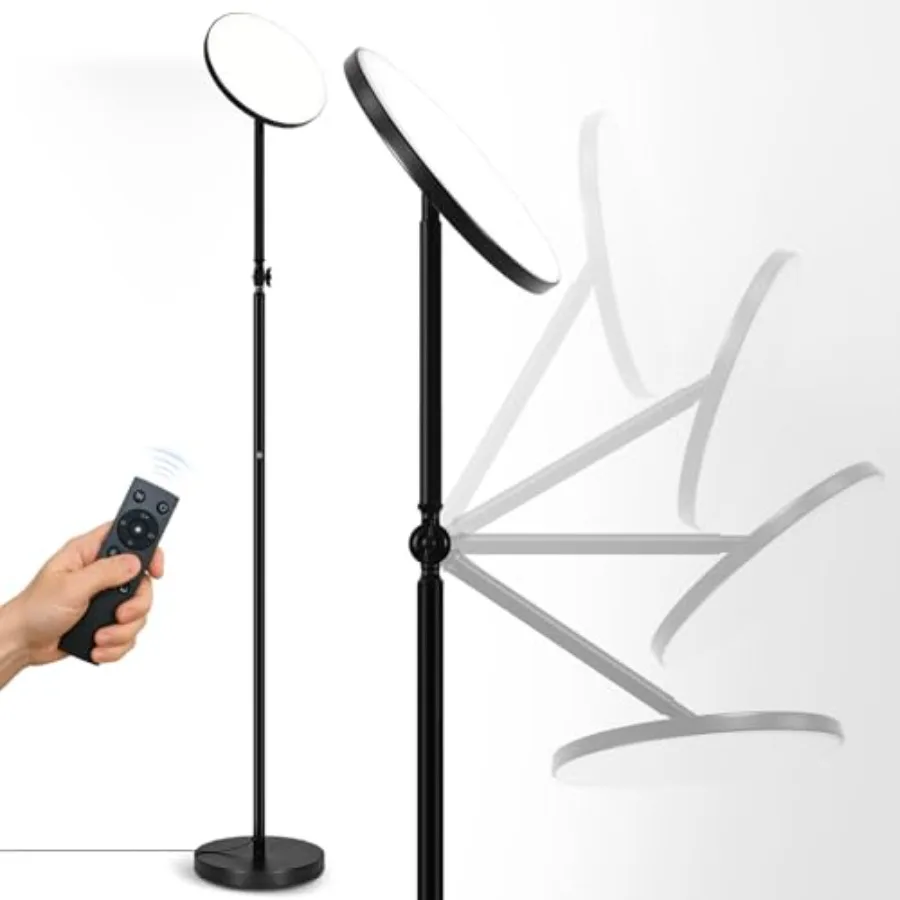 Floor Lamps for Living Room, 30W Super Bright LED Standing Lamp, Stepless Dimmable Tall Torchiere Lamp with Remote and Touch Co
Floor Lamps for Living Room, 30W Super Bright LED Standing Lamp, Stepless Dimmable Tall Torchiere Lamp with Remote and Touch Co