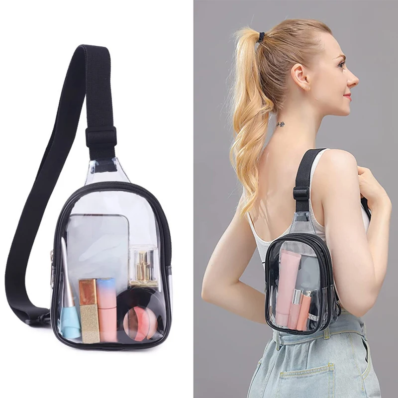 Fashion Transparent PVC Shoulder Crossbody Bag Outdoor Sports Chest Bag Clear Bags Travel Casual Shoulder Bag
Fashion Transparent PVC Shoulder Crossbody Bag Outdoor Sports Chest Bag Clear Bags Travel Casual Shoulder Bag
