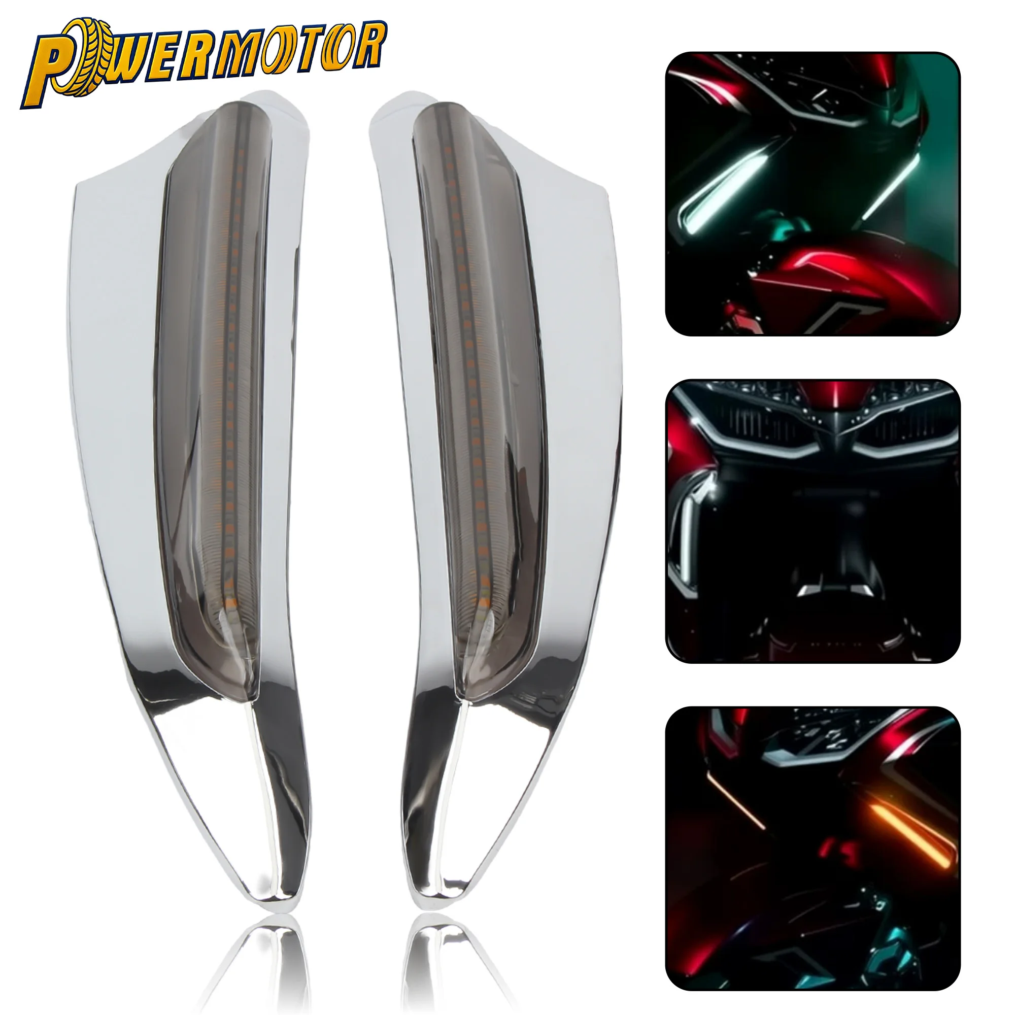 For Honda Goldwing GL1800 F6B 2018-2023 Motorcycle Front Lighted Vent Trim Saddlebag Side Box LED Turn Signal Decorative Lamp
For Honda Goldwing GL1800 F6B 2018-2023 Motorcycle Front Lighted Vent Trim Saddlebag Side Box LED Turn Signal Decorative Lamp