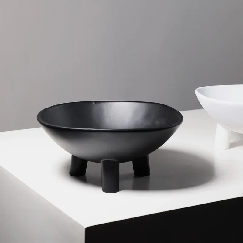 Modern Minimalist Black and White Three Legged Circular Fruit Tray, Resin High Legged Tray, Living Room Desktop Storage Tray
Modern Minimalist Black and White Three Legged Circular Fruit Tray, Resin High Legged Tray, Living Room Desktop Storage Tray