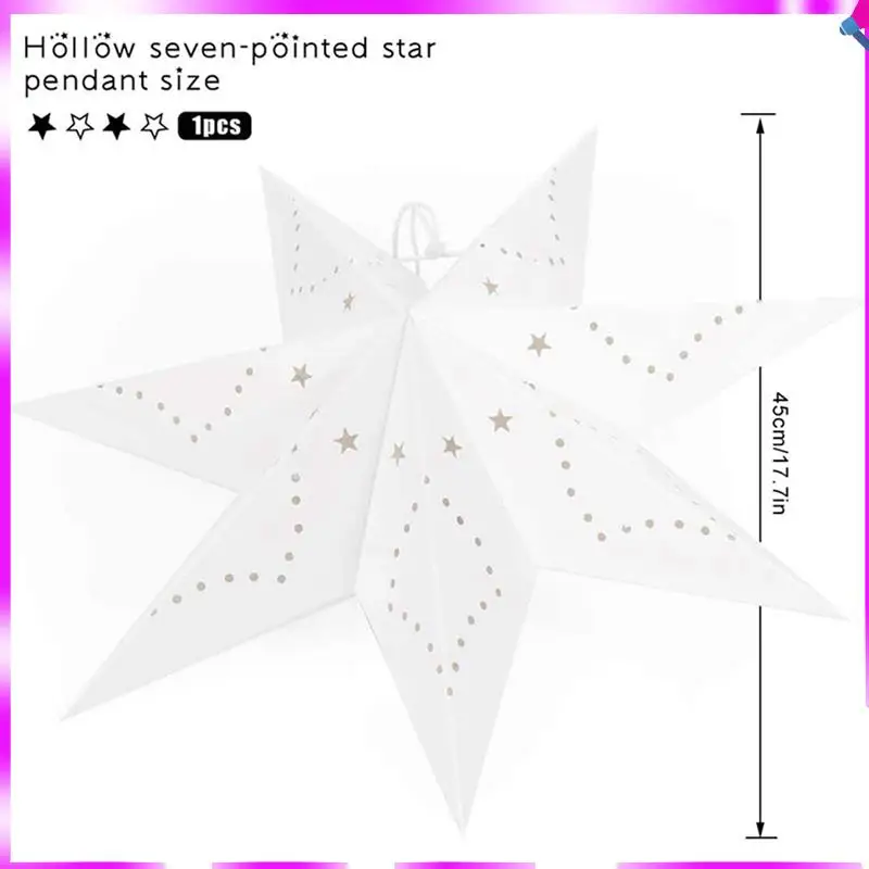 N96R 5X Hanging Paper 7 Pointed Star Lantern, Christmas Hanging Star Decorations For Christmas Wedding Birthday Decoration
N96R 5X Hanging Paper 7 Pointed Star Lantern, Christmas Hanging Star Decorations For Christmas Wedding Birthday Decoration