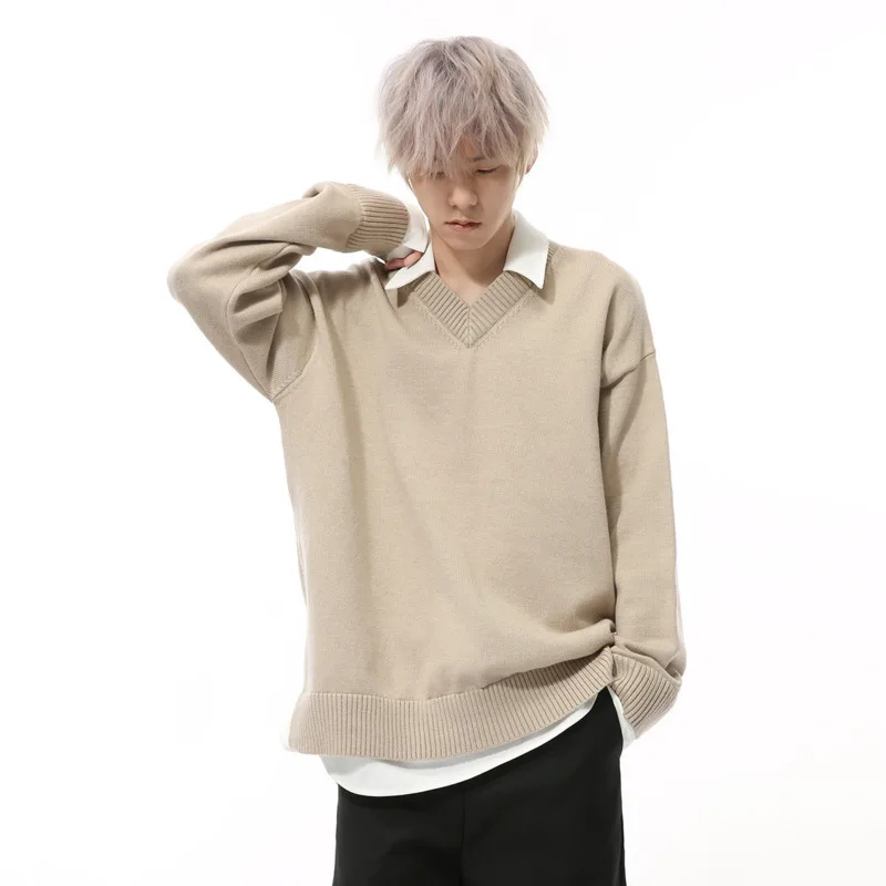 Korean Style Men's Sweaters Turn Down Collar Knitting Fake Two-piece Contrast Color Male Pullover Tops New 2024 Winter
Korean Style Men's Sweaters Turn Down Collar Knitting Fake Two-piece Contrast Color Male Pullover Tops New 2024 Winter