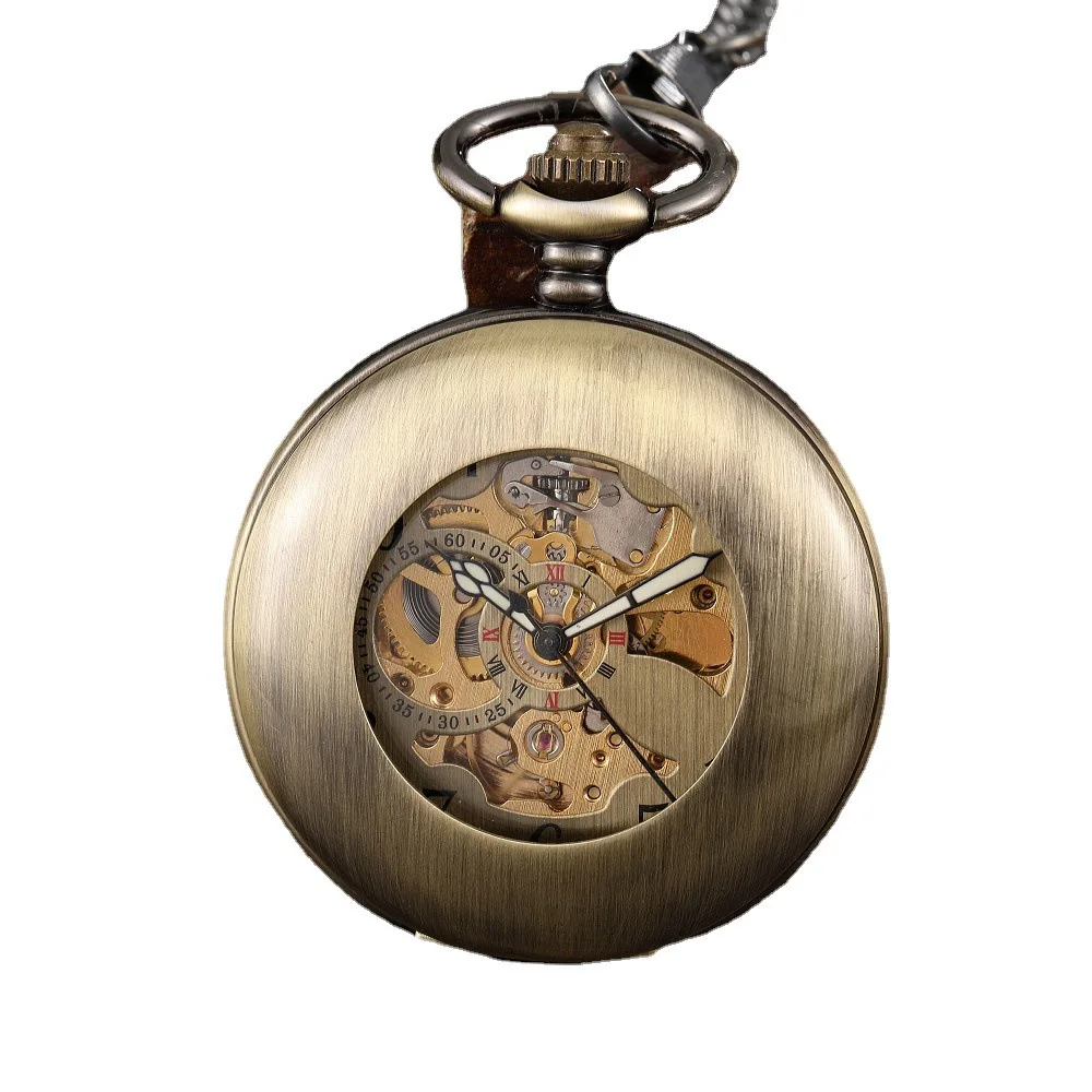 Qinggu hollow smooth surface, automatic mechanical pocket watch men's and women's mechanical watch
Qinggu hollow smooth surface, automatic mechanical pocket watch men's and women's mechanical watch