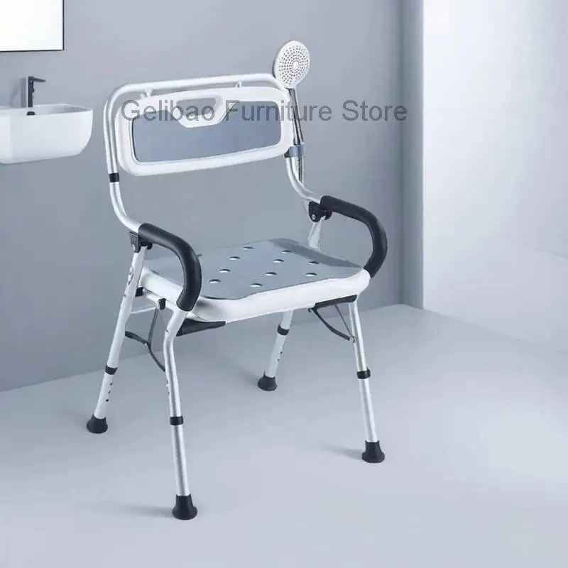 Plastic Armrests Chair Ergonomics Design Disabled Foldable Bathroom Shower Chairs Home Seat Portable Silla Plegable Furniture 
Plastic Armrests Chair Ergonomics Design Disabled Foldable Bathroom Shower Chairs Home Seat Portable Silla Plegable Furniture