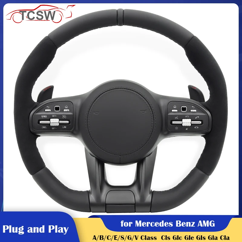 Matte Frame Car Steering Wheel with Alcantra for Mercedes Benz AMG W204 W205 W221 W222 W223 W177 Cls Glc Gle Gls Gla Cla Glk Slc
Matte Frame Car Steering Wheel with Alcantra for Mercedes Benz AMG W204 W205 W221 W222 W223 W177 Cls Glc Gle Gls Gla Cla Glk Slc