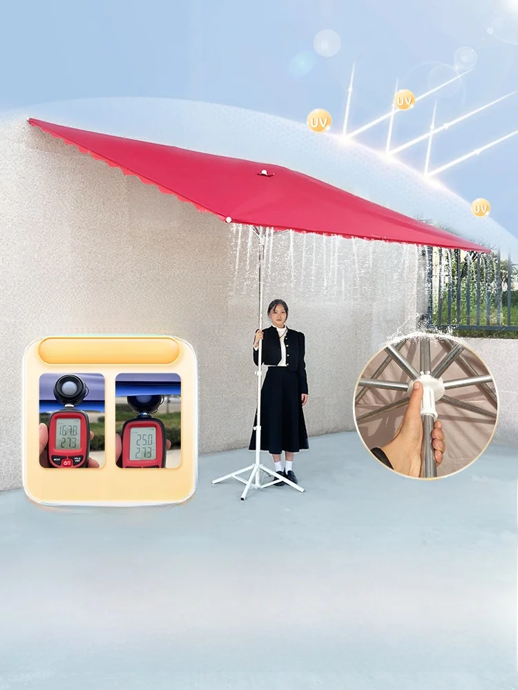 Thickened Large Outdoor Sunshade Umbrella Slope Four-Sided Folding Commercial Stall Sun Protection Rain Business Use
Thickened Large Outdoor Sunshade Umbrella Slope Four-Sided Folding Commercial Stall Sun Protection Rain Business Use