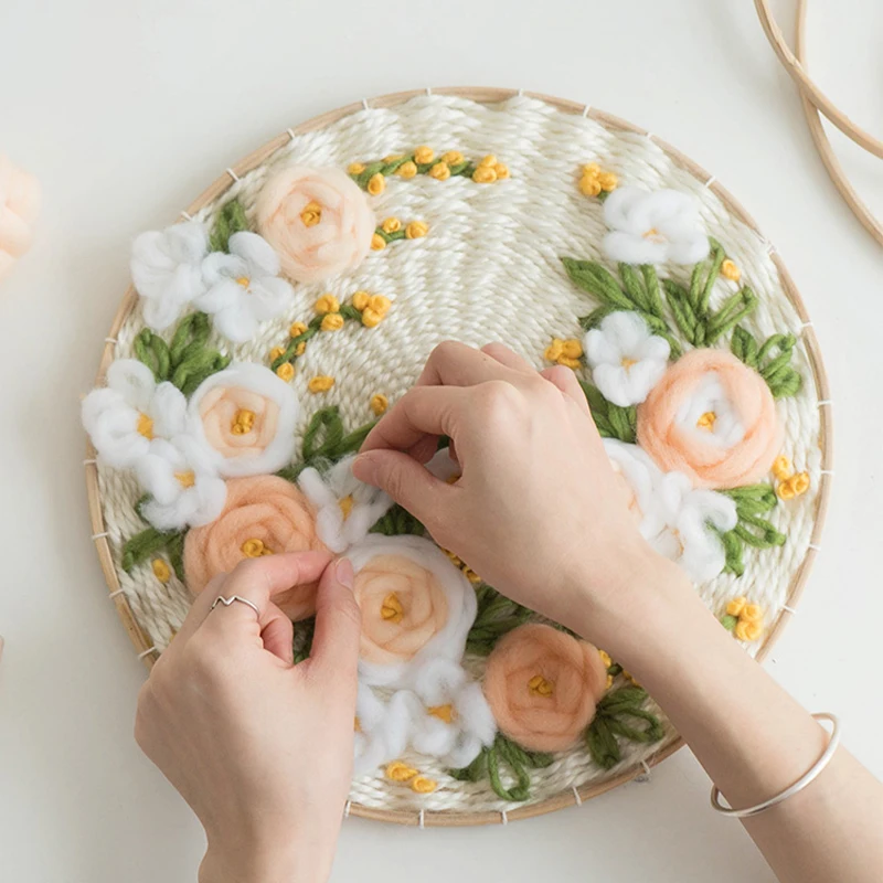 Flower Weaving Looming Knitting and Needlecraft Kit DIY Crochet Knitting Kit for Beginners Cross Stitch Wool Poke Embroidery Kit
Flower Weaving Looming Knitting and Needlecraft Kit DIY Crochet Knitting Kit for Beginners Cross Stitch Wool Poke Embroidery Kit