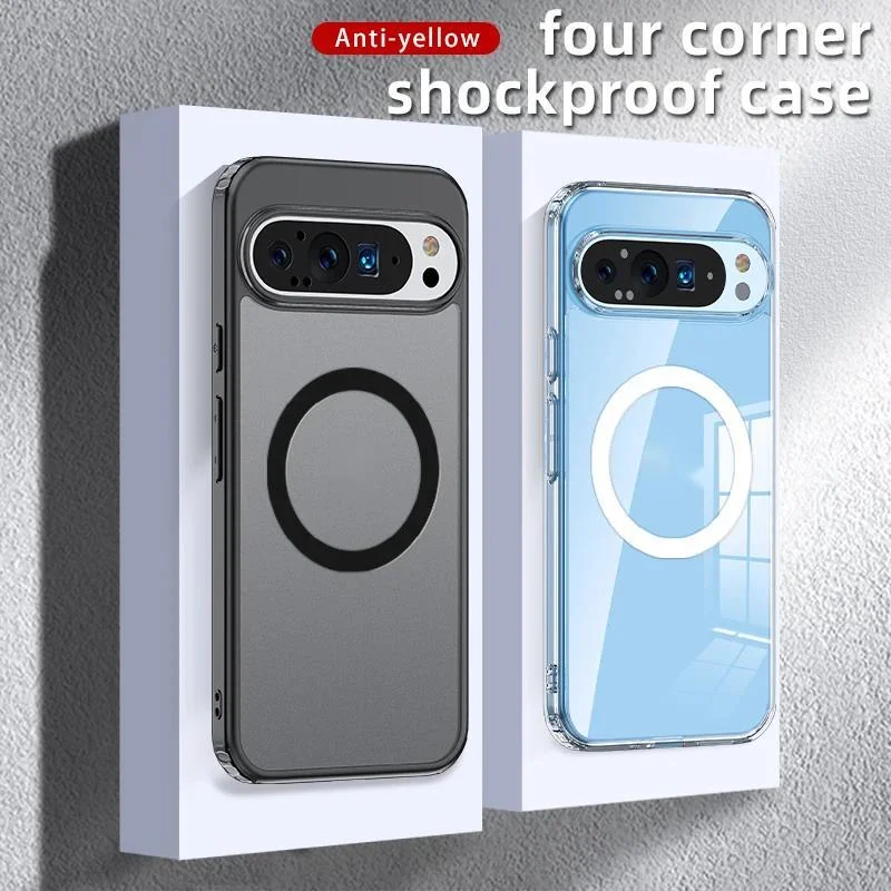 Luxury For Magsafe TPU PC Shockproof Case matte transparent For Google Pixel 9 8 7 Pro 7a Cases Magnetic Wireless Charging Cover
Luxury For Magsafe TPU PC Shockproof Case matte transparent For Google Pixel 9 8 7 Pro 7a Cases Magnetic Wireless Charging Cover