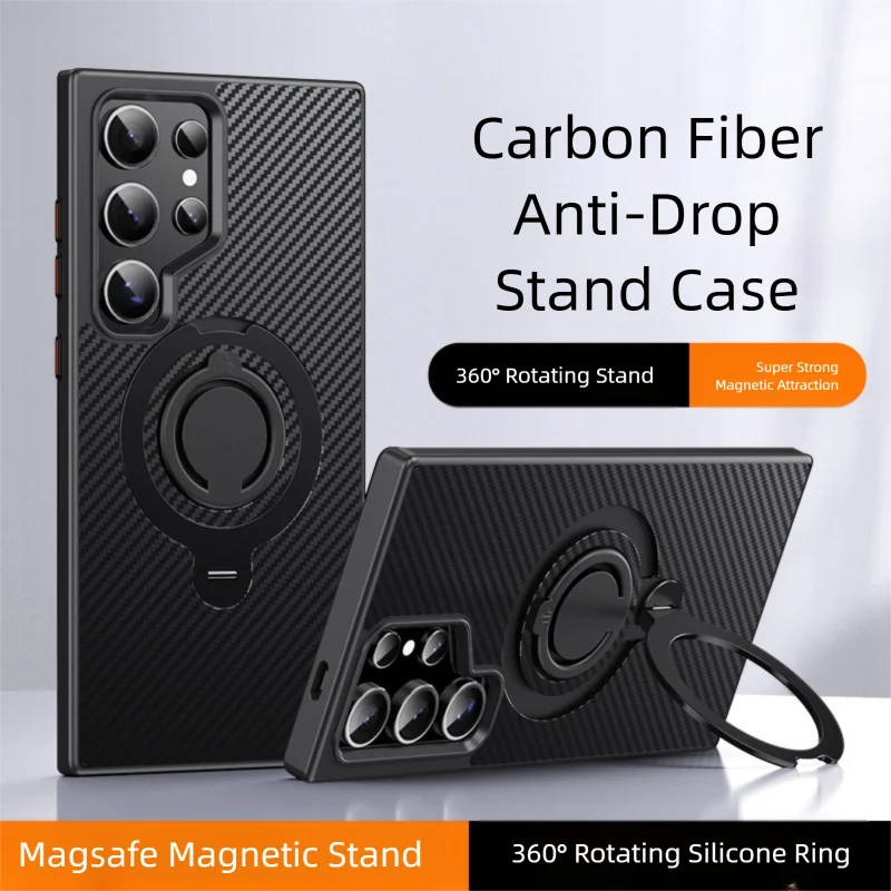 Carbon Fiber Aramid Style Case for Samsung Galaxy S25 Ultra S23 S24 Plus Magnetic Rotating Ring Holder Kickstand Cover LMD002
Carbon Fiber Aramid Style Case for Samsung Galaxy S25 Ultra S23 S24 Plus Magnetic Rotating Ring Holder Kickstand Cover LMD002