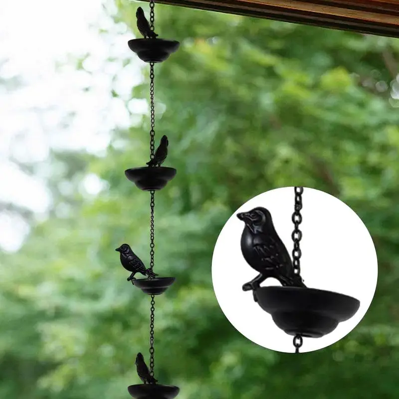 Outdoor Rain Chain Decorative Gutter Rain Chain Removable Bird On Cup Rain Bell Channels Water Away Attached Hanger Home Decor
Outdoor Rain Chain Decorative Gutter Rain Chain Removable Bird On Cup Rain Bell Channels Water Away Attached Hanger Home Decor