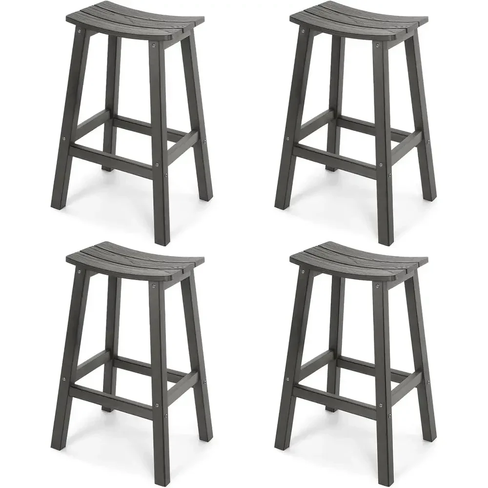 Set of 4 Outdoor All-Weather Bar Stools, 400 lbs Capacity, Easy Maintenance, Suitable for Patio and Kitchen, Grey
Set of 4 Outdoor All-Weather Bar Stools, 400 lbs Capacity, Easy Maintenance, Suitable for Patio and Kitchen, Grey