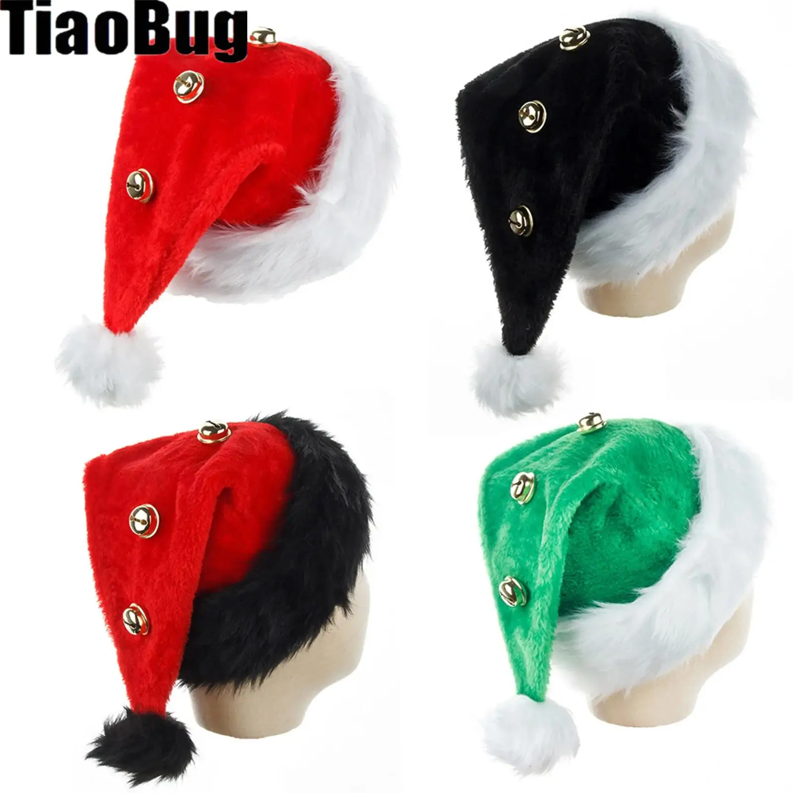 Unisex Christmas Santa Hat Adorned Hat with Bells Or Hot Stamping Design Fluff Holiday Hat Christmas Decorations
Unisex Christmas Santa Hat Adorned Hat with Bells Or Hot Stamping Design Fluff Holiday Hat Christmas Decorations