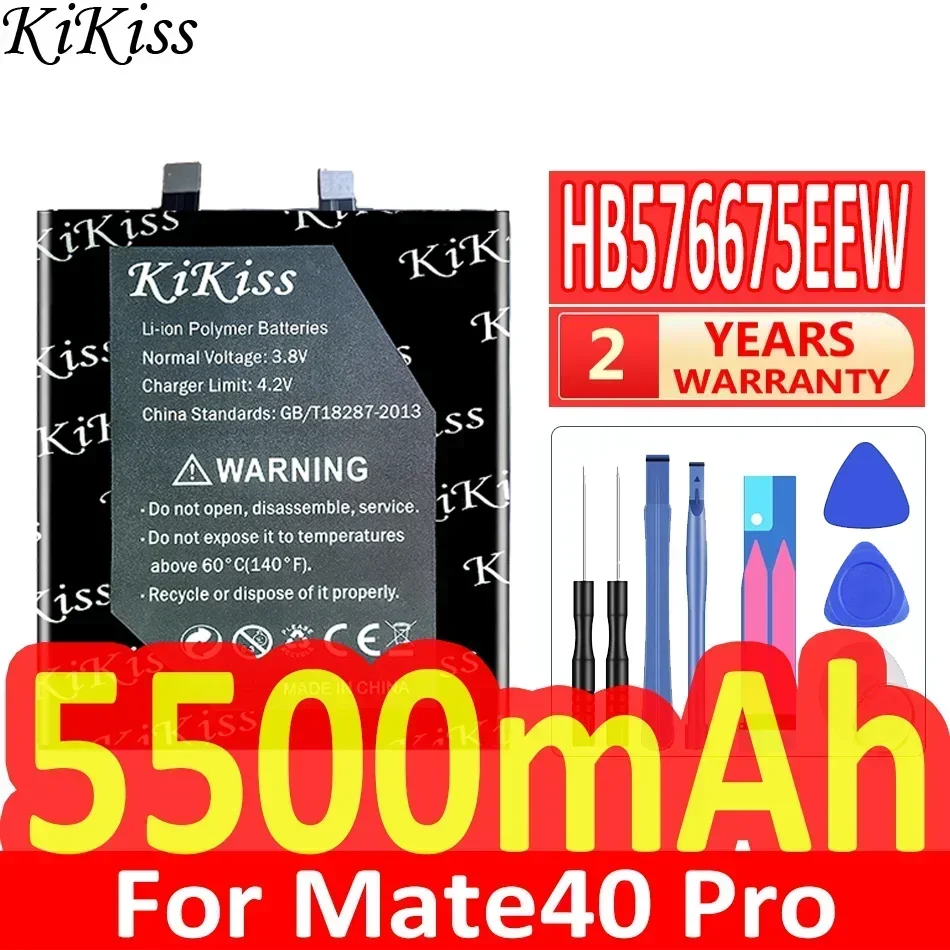 KiKiss Battery 5500mAh HB576675EEW For huawei Mate40 Pro Mate 40 Pro 40Pro NOH-AN00 AN01 AL00 Mobile Phone
KiKiss Battery 5500mAh HB576675EEW For huawei Mate40 Pro Mate 40 Pro 40Pro NOH-AN00 AN01 AL00 Mobile Phone