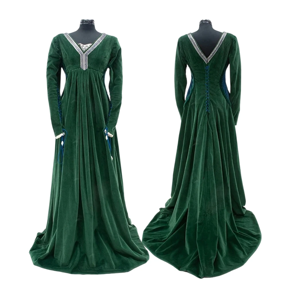 Renaissance Borgia Green Velvet Dress Historical Women's Regency Tea Party Robe Medieval Victorian Queen Masquerade Ball Gown
Renaissance Borgia Green Velvet Dress Historical Women's Regency Tea Party Robe Medieval Victorian Queen Masquerade Ball Gown