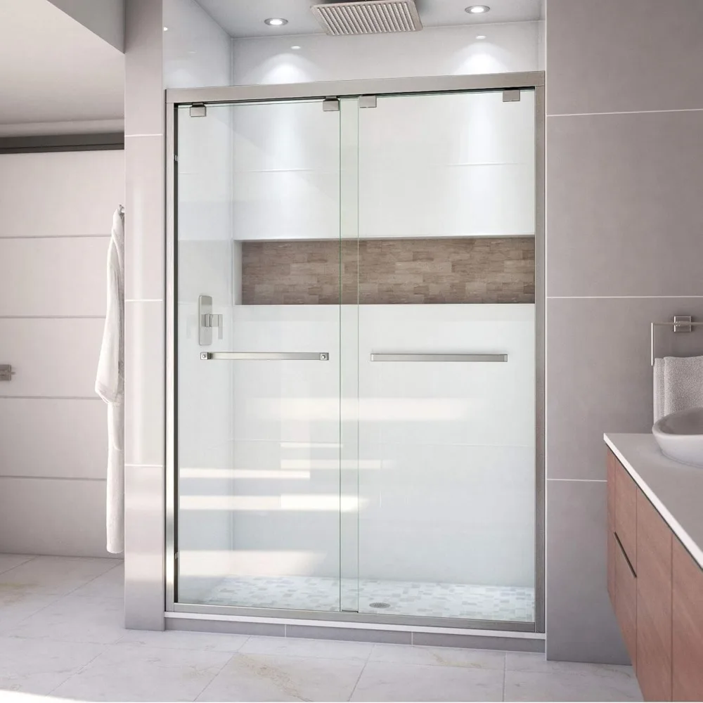 Shower Door, 50-54 in. w x 76 in. h, Semi-Frameless Bypass Showers Doors, Clear Tempered Glass, Bathroom Shower Door
Shower Door, 50-54 in. w x 76 in. h, Semi-Frameless Bypass Showers Doors, Clear Tempered Glass, Bathroom Shower Door