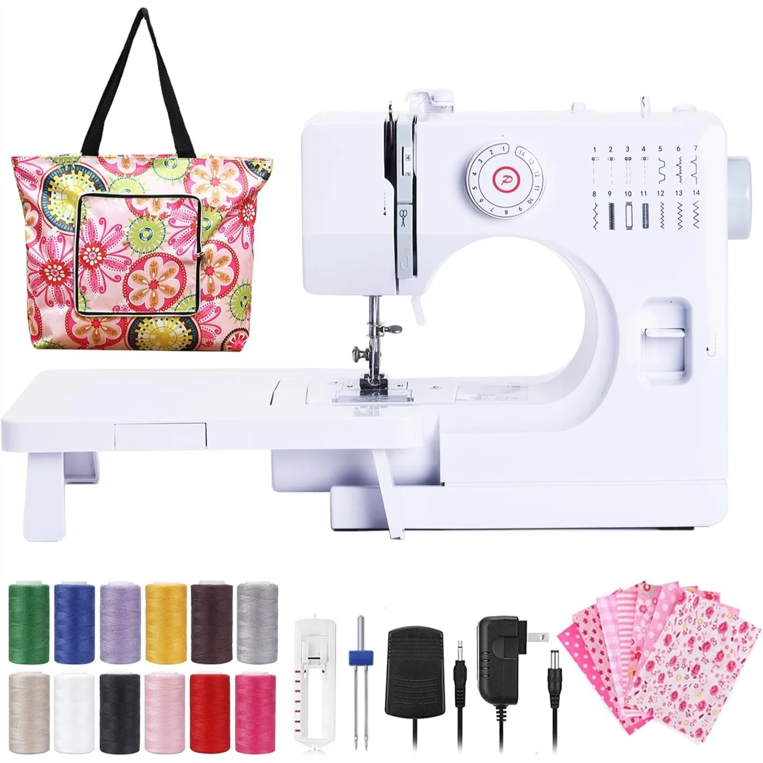 Electric Mini Sewing Machine for Beginners, 14 Built-in Stitches with Reverse Sewing, 2 Speeds Double Thread, Portable with
Electric Mini Sewing Machine for Beginners, 14 Built-in Stitches with Reverse Sewing, 2 Speeds Double Thread, Portable with