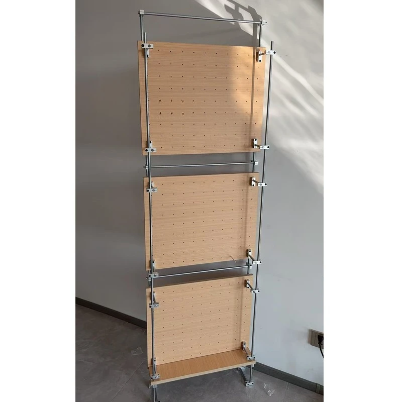 Household stainless steel optical axis hole plate shelf birch multi-layer board shelf floor multi-layer display storage rack
Household stainless steel optical axis hole plate shelf birch multi-layer board shelf floor multi-layer display storage rack