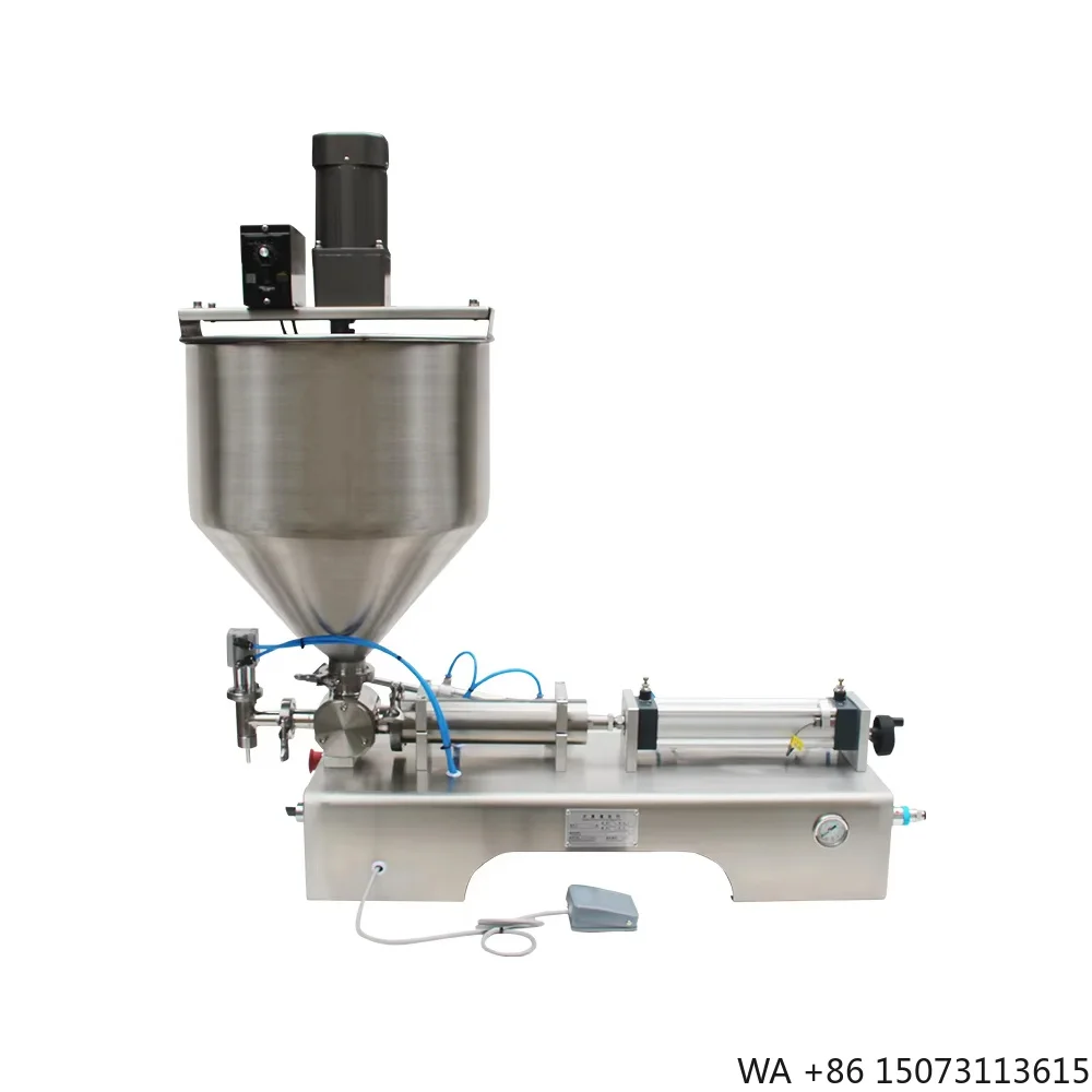 Semi Automatic Stirring Paste Tomato Chilli Sauce Soap Paste Cream Mix Filling with Hopper
Semi Automatic Stirring Paste Tomato Chilli Sauce Soap Paste Cream Mix Filling with Hopper