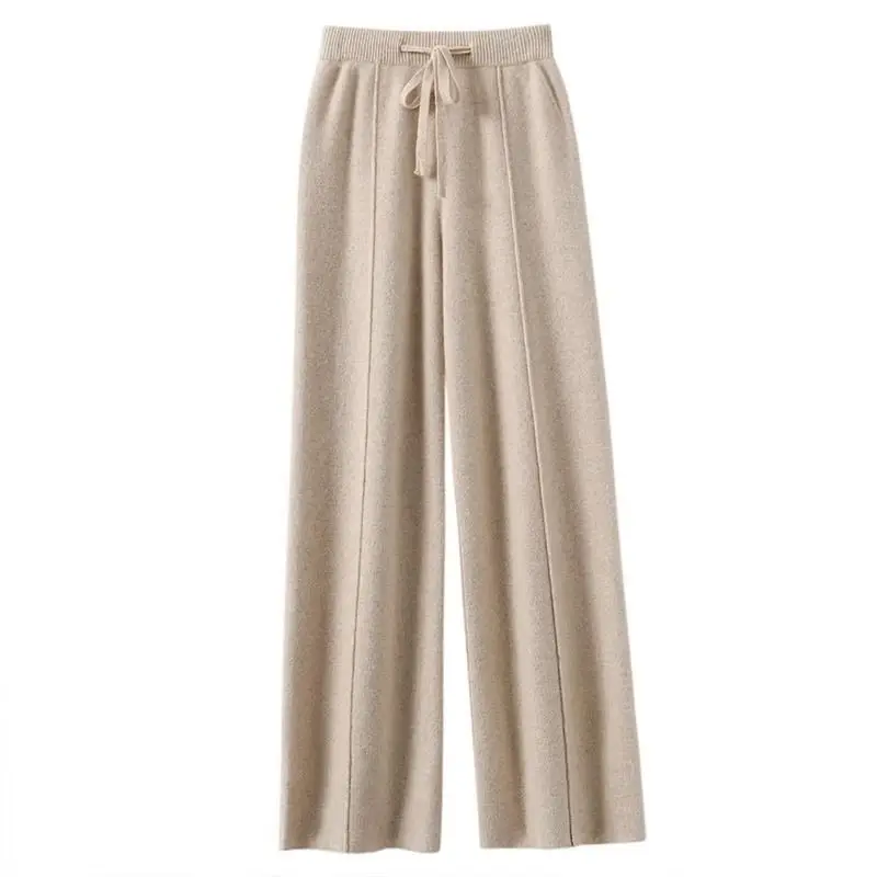Imitation Wool High-Waisted Bottoms Women's Knit Trousers Slimming Loose-Fit Mid-Length Solid Color Moda Fashion Trend CQ111
Imitation Wool High-Waisted Bottoms Women's Knit Trousers Slimming Loose-Fit Mid-Length Solid Color Moda Fashion Trend CQ111