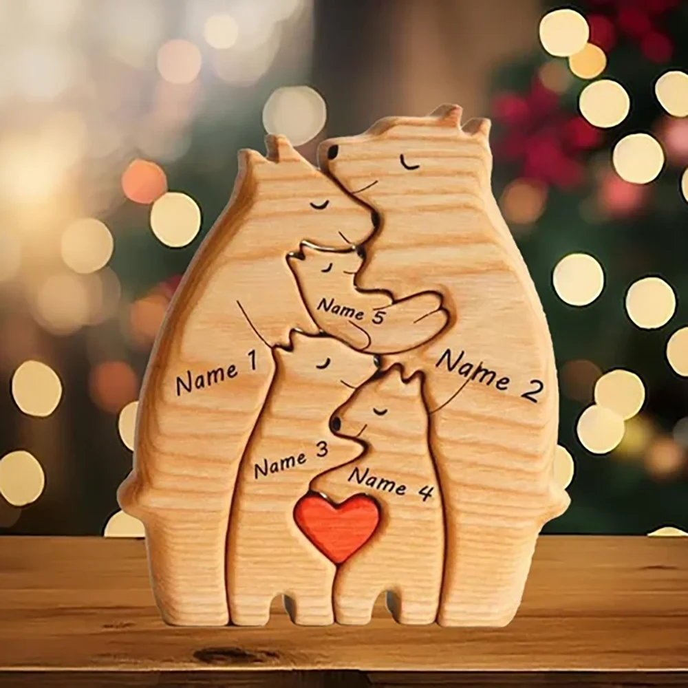 Custom Name Wooden Bear Family Puzzle Animal Family Souvenirs Christmas Gifts Holiday Gifts for Children New Parents Home Decor
Custom Name Wooden Bear Family Puzzle Animal Family Souvenirs Christmas Gifts Holiday Gifts for Children New Parents Home Decor