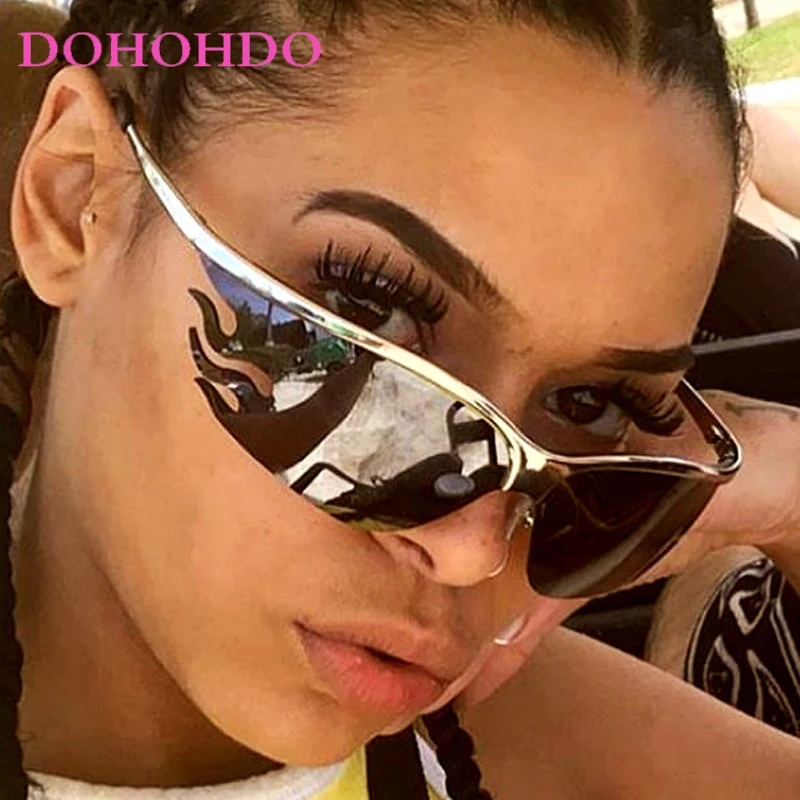 Fashion Personality Special Shaped Flame Sunglasses Men Women Luxury Metal Semi Rimless Trend Hip Hop Party Sun Glasses UV400
Fashion Personality Special Shaped Flame Sunglasses Men Women Luxury Metal Semi Rimless Trend Hip Hop Party Sun Glasses UV400