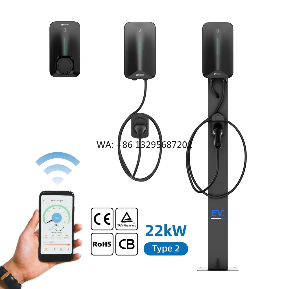 Wallmounted EV Car Charger 22kW 32A 3-Phase TYPE 2 APP Wallbox Smart Ac EvElectric Vehicle Charging Pile Charging Station
Wallmounted EV Car Charger 22kW 32A 3-Phase TYPE 2 APP Wallbox Smart Ac EvElectric Vehicle Charging Pile Charging Station