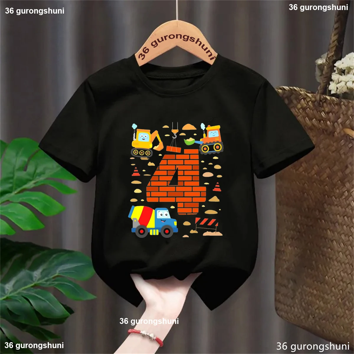 4th Birthday Gift Famer Tractor Excavator Printed T Shirt Boys Kawaii Kids Clothes White/Blue/Yellow T-Shirt Summer Tops T-Shirt
4th Birthday Gift Famer Tractor Excavator Printed T Shirt Boys Kawaii Kids Clothes White/Blue/Yellow T-Shirt Summer Tops T-Shirt