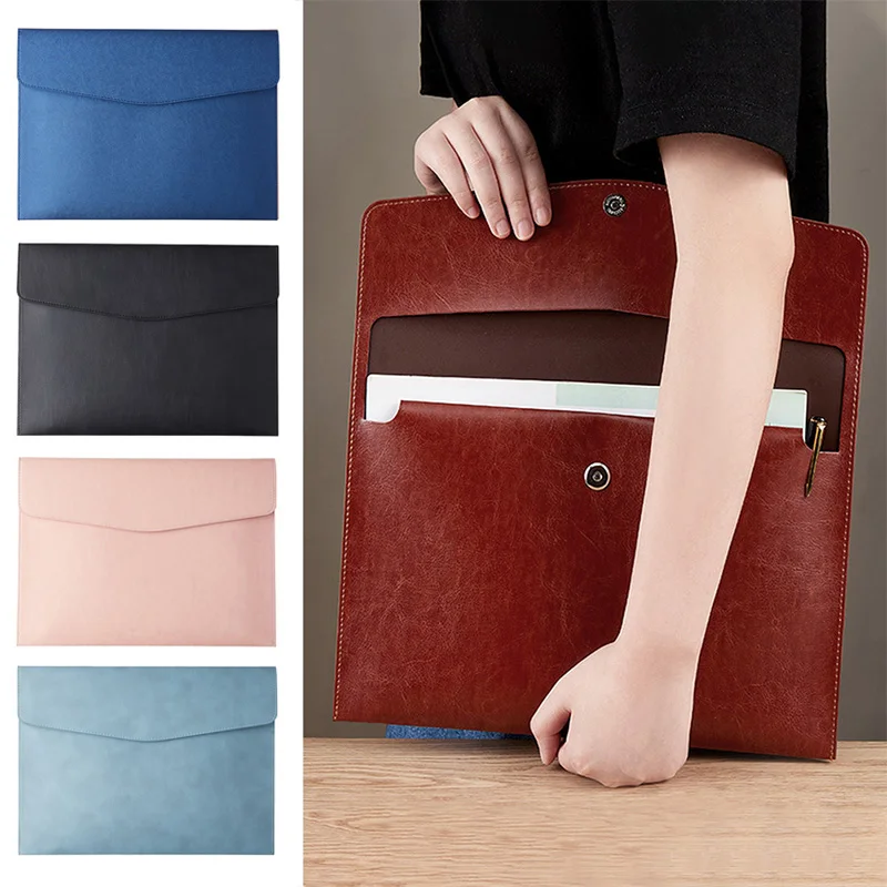 PU Leather File A4 File Pocket Documents Pouch Snap Closure Bag Business Office Dustproof Lightweight Stationery File Folder
PU Leather File A4 File Pocket Documents Pouch Snap Closure Bag Business Office Dustproof Lightweight Stationery File Folder