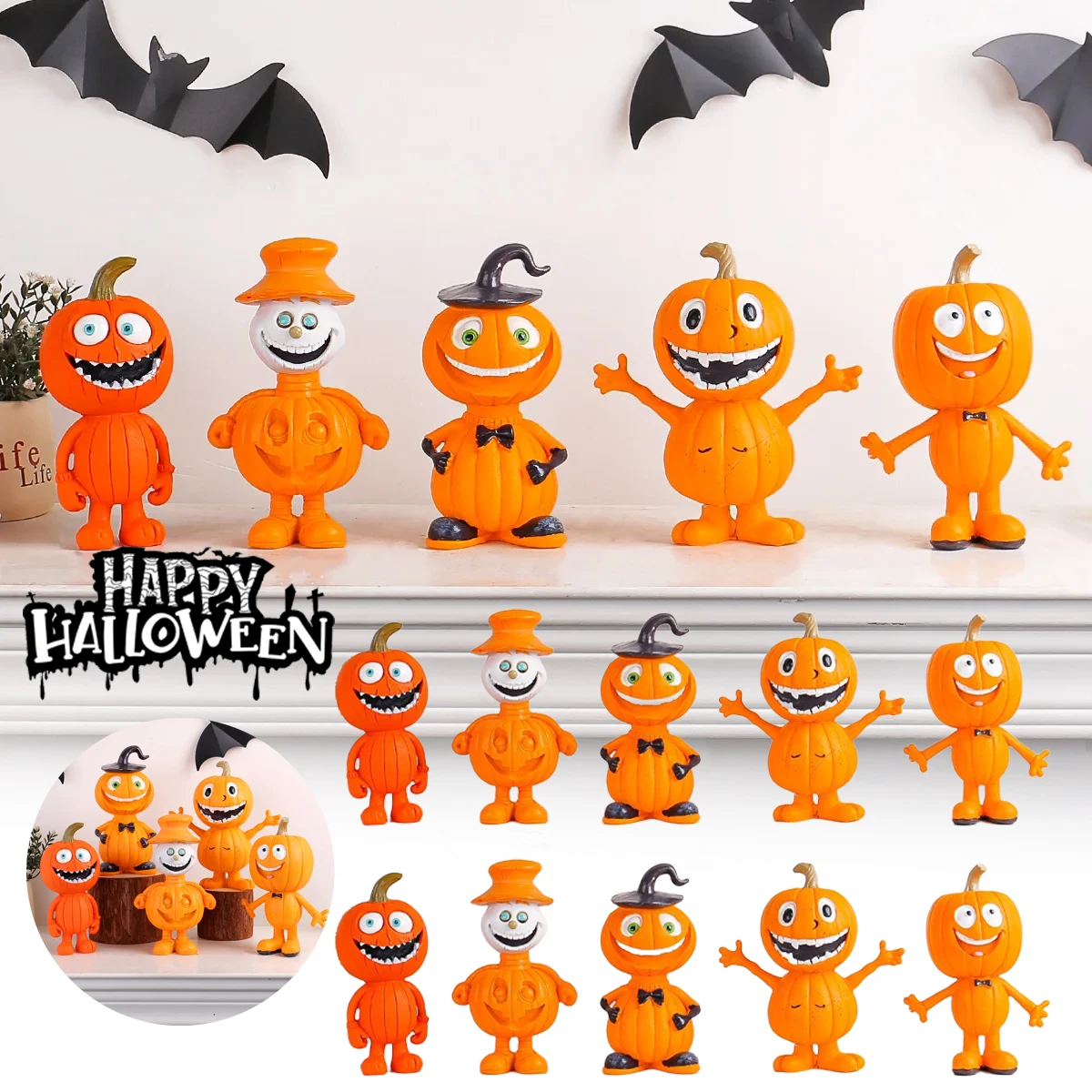 Ручная роспись фигурка человека-гарбуза, статуя из смолы, причудливая коллекционная полка на Хэллоуин, декор стола, безопасный подарок для детей
Ручная роспись фигурка человека-гарбуза, статуя из смолы, причудливая коллекционная полка на Хэллоуин, декор стола, безопасный подарок для детей