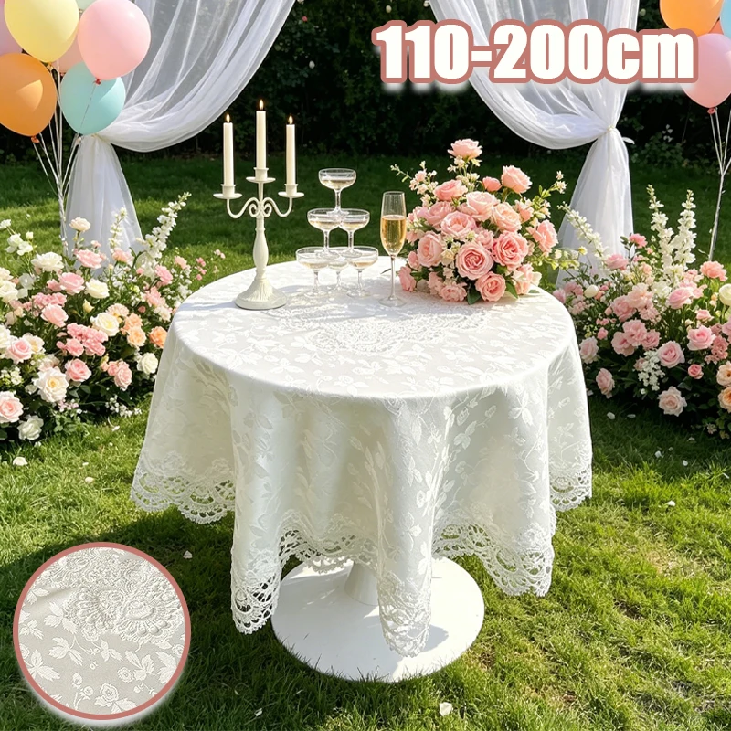110-200cm Round Lace Table Cloth Luxury Vintage Embroidered Dustproof Table Cover for Home Wedding & Bistro Banquet Festival
110-200cm Round Lace Table Cloth Luxury Vintage Embroidered Dustproof Table Cover for Home Wedding & Bistro Banquet Festival